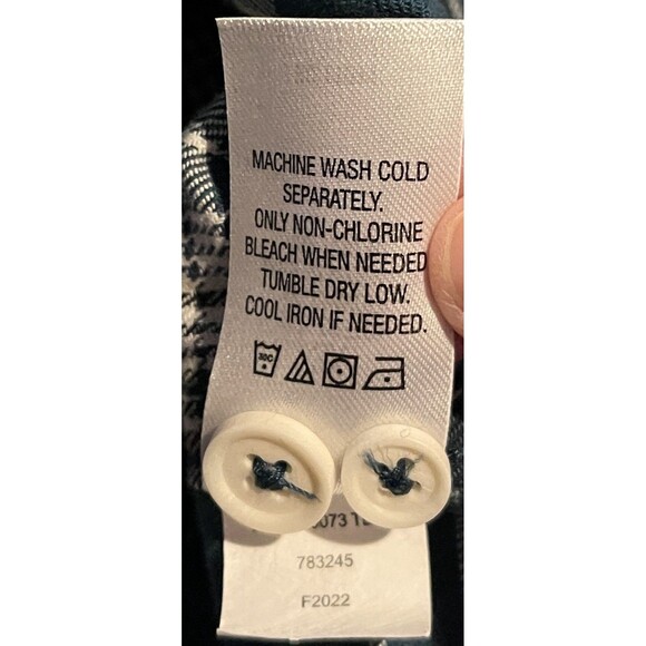 New RIDGECUT Toughwear Women's Teal & White Plaid Flannel Shirt Shacket Size 3X - Picture 9 of 9